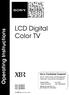 LCD Digital. U.S.A.:   Canada:   KDL-52XBR9 KDL-46XBR9 KDL-40XBR9
