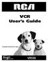 VCR User s Guide. Changing Entertainment. Again. VR556