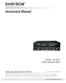Instruction Manual HDMI SCALER BOX HDMI-VGA SCALER BOX SERIES MODEL : SB-3879