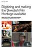 Digitizing and making the Swedish Film Heritage available