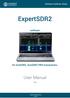 Software Deﬁned Radio. ExpertSDR2. software. for SunSDR2, SunSDR2 PRO transceivers. User Manual V1.0. Expert Electronics 2016