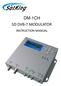 DM-1CH SD DVB-T MODULATOR INSTRUCTION MANUAL