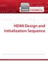 HDMI Design and Initialization Sequence