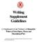 Writing Supplement Guidelines