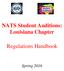 NATS Student Auditions: Louisiana Chapter. Regulations Handbook