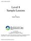 Level 8 Sample Lessons