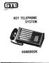 Switching and Telephone Products KEY TELEPHONE SYSTEM HANDBOOK