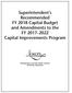 Superintendent s Recommended FY 2018 Capital Budget and Amendments to the FY Capital Improvements Program