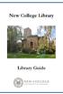 New College Library Library Guide