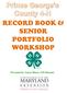 RECORD BOOK & SENIOR PORTFOLIO WORKSHOP