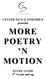 CENTER DANCE ENSEMBLE presents MORE POETRY N MOTION. STUDY GUIDE 4 th Grade and up
