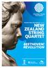 Chamber Music New Zealand Presents NEW ZEALAND STRING QUARTET BEETHOVEN! REVOLUTION