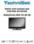 Quick start manual and warranty document. MultyVision ISIO 32 / 40 / 46
