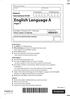 English Language A *P40001A0120* P40001A. Paper 1. Edexcel International GCSE. Tuesday 10 January 2012 Morning Time: 2 hours 15 minutes