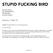STUPID FUCKING BIRD. By Aaron Posner sort of adapted from THE SEAGULL by Anton Chekhov. Publication 1.0 April '16. by Aaron Posner