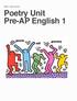 Mrs. Spurlock. Poetry Unit Pre-AP English 1