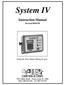 System IV. Instruction Manual. Revised 09/01/99. Hydraulic Press Brake Muting System