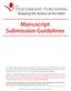 Manuscript Submission Guidelines