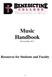 Music Handbook Revised May Resources for Students and Faculty