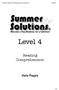 Summer Solutions Reading Comprehension Level 4. Level 4. Reading Comprehension. Help Pages