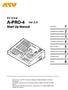 A-PRO-4 Ver.2.0. Start Up Manual. AV mixer. Introduction. Functionality and specifications. Names and functions of parts. Connecting external devices