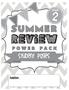 Grade Summer Review Pack