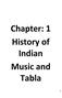 Chapter: 1 History of Indian Music and Tabla