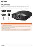 Full HD 3D home cinema projector with Reality Creation, SXRD panels, Bright Cinema and TV modes
