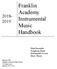 Franklin. Academy Instrumental Music Handbook Wind Ensemble Symphonic Band Instrumental Lessons Music Theory