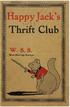 HappyJack's. Thrift Club. w. s. s. War-Savings Stamps