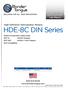HDE-8C DIN Series. Status Date Document No. Issue No. Author ACTIVE January 30, A 1 KK
