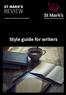 ST MARK S REVIEW A JOURNAL OF CHRISTIAN THOUGHT & OPINION. Style guide for writers