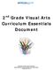 2 nd Grade Visual Arts Curriculum Essentials Document