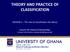 THEORY AND PRACTICE OF CLASSIFICATION