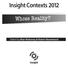Insight Contexts Edited by Blair Mahoney & Robert Beardwood