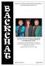 A C K C H A T. News from The New Zealand Theatre Federation Inc.   Volume 34 Issue 5 August 2011