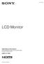 LCD Monitor. Operating Instructions Before operating the unit, please read this manual thoroughly and retain it for future reference.