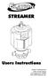 STREAMER. Users Instructions. Elation Professional R 4295 Charter Street Los Angeles CA