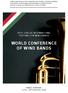 25TH JUBILEE INTERNATIONAL FESTIVAL FOR WIND BANDS WORLD CONFERENCE OF WIND BANDS