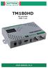 TM180HD. HD encoder DVB-T out USER MANUAL V1.0
