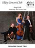 King s Hall LEONORE PIANO TRIO. Wednesday 10th October