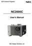 DLP Cinema Projector NC2000C. User s Manual