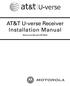 AT&T U-verse Receiver Installation Manual. Motorola Model VIP2500