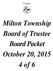 Milton Township Milton Township Board of Trustee Board Packet October 20, of 6