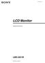 (1) LCD Monitor. Operating Instructions LMD-2451W Sony Corporation