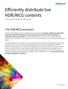 Efficiently distribute live HDR/WCG contents By Julien Le Tanou and Michael Ropert (November 2018)