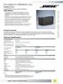 RoomMatch RM and RM TECHNICAL DATA SHEET. asymmetrical array modules. Key Features. Product Overview. Technical Specifications