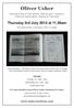 Oliver Usher. Important Sale of Rare Books, Manuscripts, Literature, Historical Memorabilia, Stamps & Postcards. Thursday 3rd July 2014 at 11.