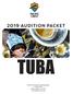 2019 AUDITION PACKET TUBA. Pacific Crest Youth Arts Organization PO Box 5409 Diamond Bar, CA