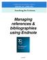 Managing references & bibliographies using Endnote